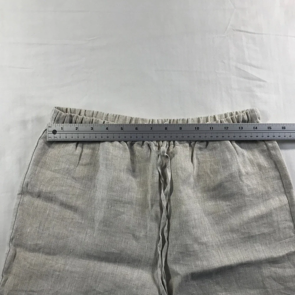 Reformation Petites Olina Linen Pant Oatmeal Wide Leg Relaxed 1308913OAT0MP MP